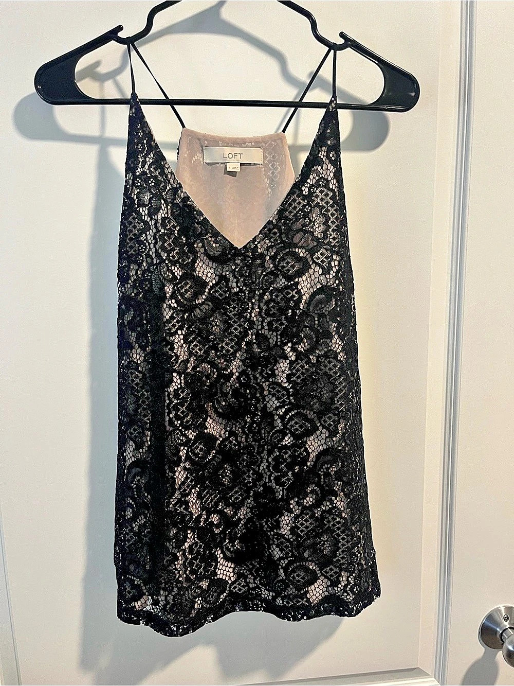 LOFT Black Lace Camisole Like New